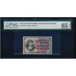 10 Cent Fourth Issue Fractional Note PMG 65EPQ