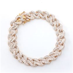 Plated 18KT Yellow Gold 0.75ctw Diamond Bracelet