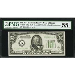 1934 $50 Chicago Federal Reserve Note PMG 55