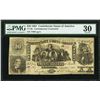 Image 1 : 1861 $20 Confederate States of America Note PMG 30