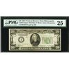 Image 1 : 1934 $20 Minneapolis Federal Reserve STAR Note PMG 25