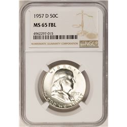 1957-D Franklin Half Dollar Coin NGC MS65FBL