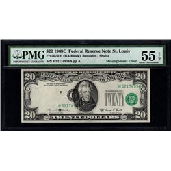 1969C $20 St Louis Federal Reserve ERROR Note PMG 55EPQ