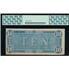 Image 2 : 1864 $10 Confederate States of America Note PCGS 58PPQ