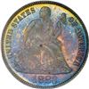 Image 4 : 1883 Proof Seated Liberty Dime Coin Arrows PCGS PR66 CAC Amazing Toning
