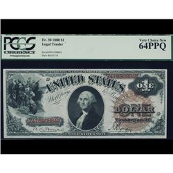 1880 $1 Legal Tender PCGS Note 64PPQ