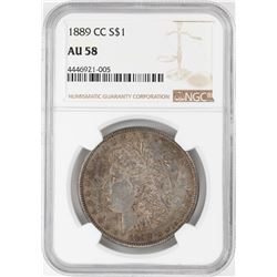 1889-CC $1 Morgan Silver Dollar Coin NGC AU58