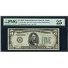 1934 $5 St Louis Federal Reserve STAR Note Dark Green Seal PMG 25