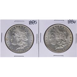 1885-1886 $1 Morgan Silver Dollar Coins