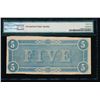 Image 2 : 1864 $5 Confederate States of America Note PMG 62EPQ