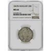 Image 1 : 1847B Hungary 20 Kreuzer Coin NGC MS64