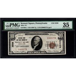 1929 $10 Kennett National Bank Note PMG 35