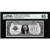Image 1 : 1928A $1 Funnyback Silver Certificate Note Fr.1601 PMG Gem Uncirculated 65EPQ