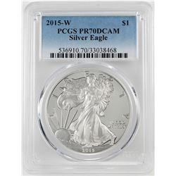2015-W $1 Proof American Silver Eagle Coin PCGS PR70DCAM