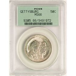 1936 Battle of Gettysburg Anniversary Commemorative Half Dollar Coin PCGS MS66 OGH