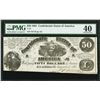 Image 1 : 1861 $50 Confederate States of America Note PMG 40