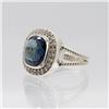 Image 2 : Lab Created 4.25ct Violet Blue Tanzanite Ring
