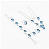 Image 1 : Lab Created Ladies Swiss Blue Topaz Jewelry Suite