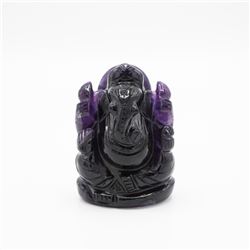 855ct Hand Carved Amethyst Ganesh Figurine