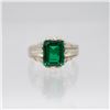 Image 1 : Lab Created 5.00ct VVS1 Emerald Ring