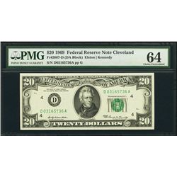 1969 $20 Cleveland Federal Reserve Note PMG 64