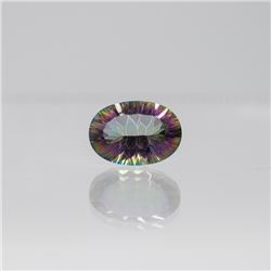 Certified 5.69CT Fancy Oval Cut Mystic Topaz