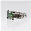Image 2 : Lab Created 3.80ct Mint Green Diamond Ring