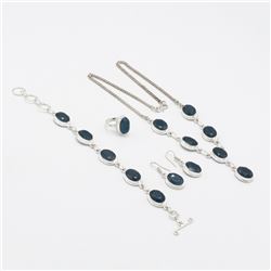 4 Piece Sapphire Jewelry Set