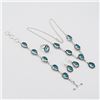 Image 1 : Lab Created Sterling Silver Blue Topaz Jewelry Suite