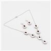 Image 2 : Lab Created Ruby Necklace And Earring Set