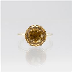 Natural 7.2ct Hand Carved Citrine Ring