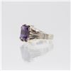 Image 2 : Lab Created 5.00ct Russian Alexandrite Ring