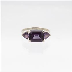 Lab Created 5.20ct Russian Alexandrite Ring