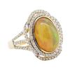 Image 1 : 5.05 ctw Opal and Diamond Ring - 14KT Yellow Gold