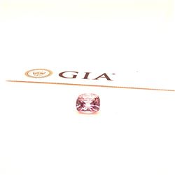 GIA 3.17ct Cushion Shape Light Purple-Pink Sapphire 8.50 x 7.34 x 5.73 mm