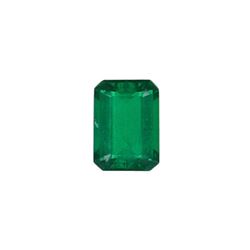 GIA 0.75ct Octagonal Shape Green F1 EMERALD 6.69 x 4.83 x 3.04 mm