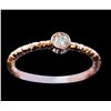 Image 1 : Diamond 0.13ct / 14k Rose Gold Ring 1.77gram