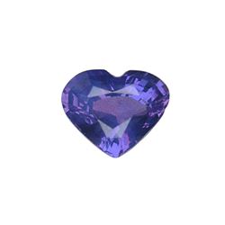 GIA 1.52ct Heart Shape Purple Sapphire 6.57 x 8.03 x 4.04 mm