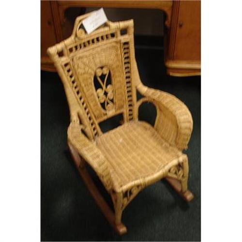 Vintage Wicker Childs Rocker #925935