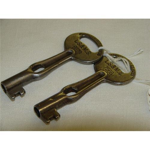 Railroad Switch Keys 1908 LS & MS Pair 925989