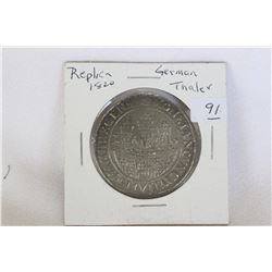 Replica of 1820 German Thaler Coin (1)