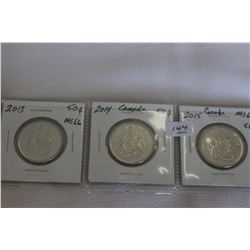 Canada Fifty Cent Coins (3)
