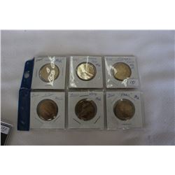 Canada One Dollar Coins (6) - 'Loonie'