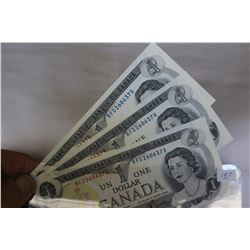 Canada One Dollar Bills (3)