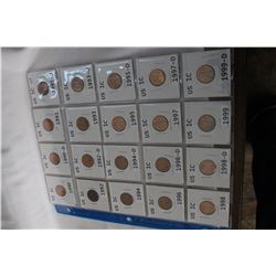 U.S.A. One Cent Coins (20)