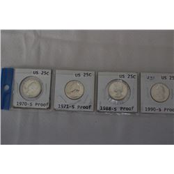 U.S.A. Twenty-five Cent Coins (4)