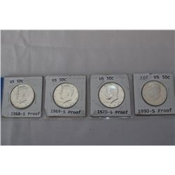 U.S.A. Fifty Cent Coins (4)