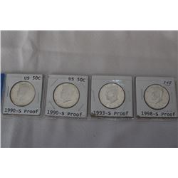 U.S.A. Fifty Cent Coins (4)