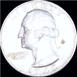 1945-S Washington Quarter NEARLY UNCIRCULATED