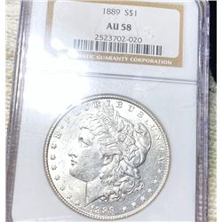 1889 Morgan Silver Dollar NGC - AU58